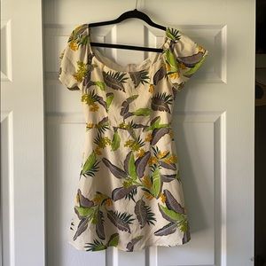 UO Tropical Off the Shoulder dress